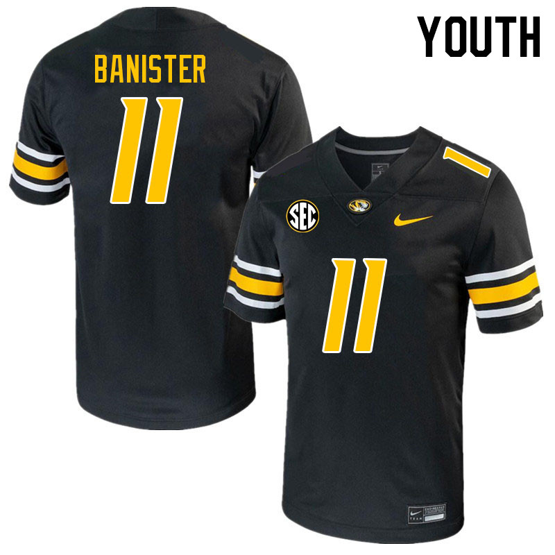 Youth #11 Barrett Banister Missouri Tigers College 2023 Football Stitched Jerseys Sale-Black